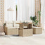 Havesofa Sæt 6 stk. Beige og creme