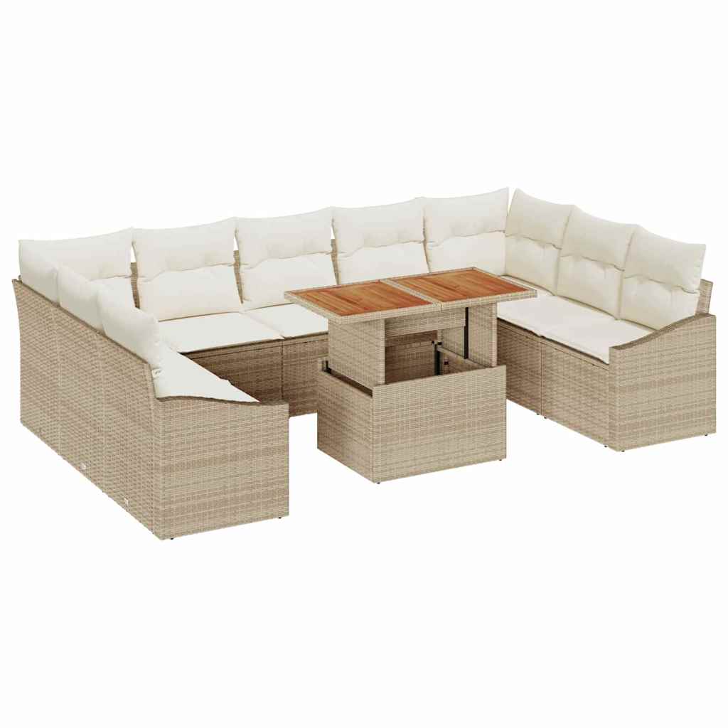 Havesofa Sæt 10 stk. Beige og creme