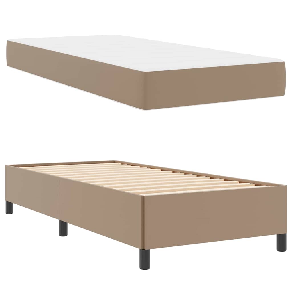 Sengestel med madras Cappuccino 80 x 200 cm Stof