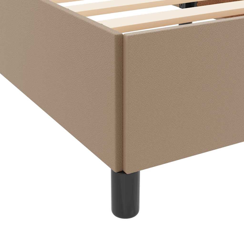 Sengestel med madras Cappuccino 200 x 200 cm Stof