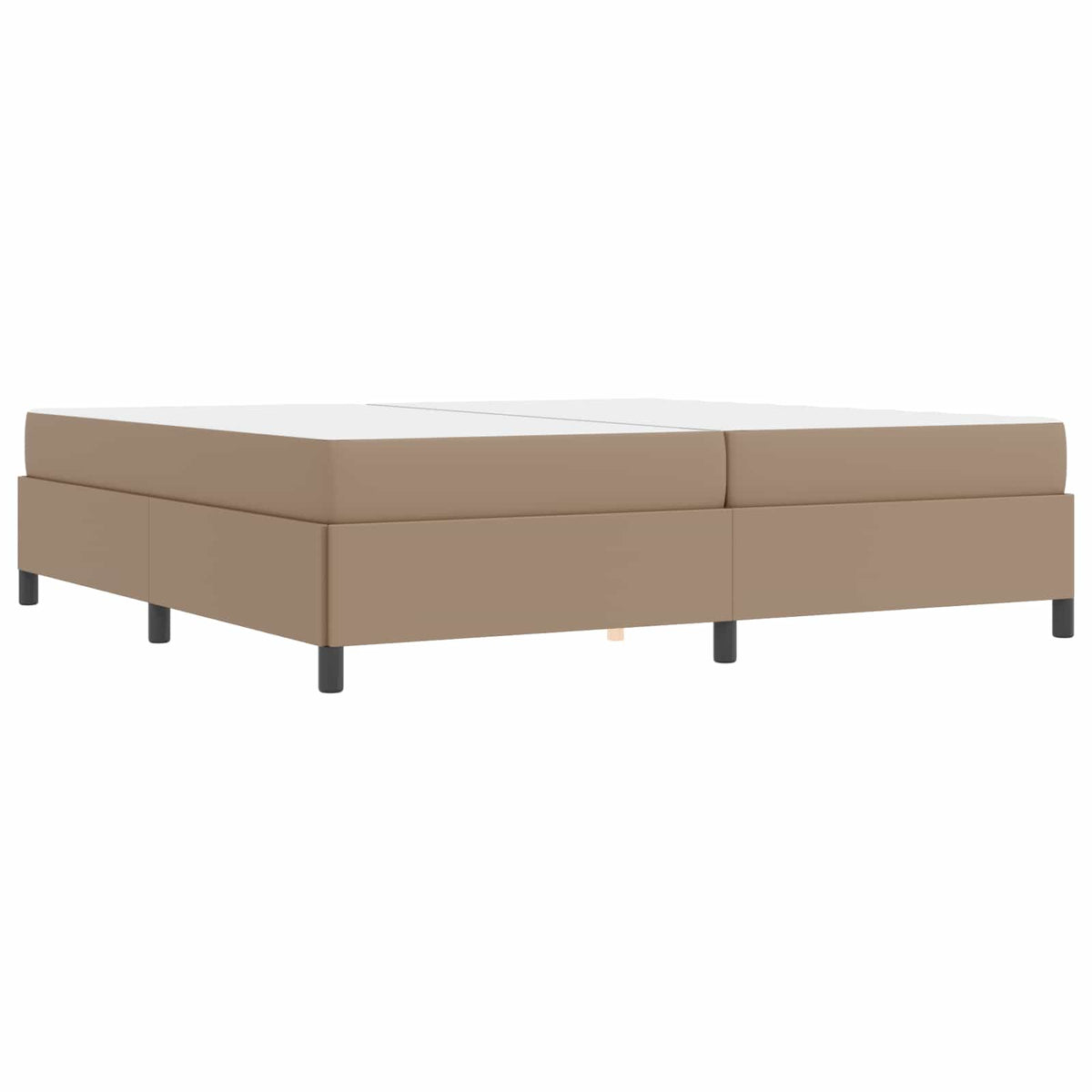 Sengestel med madras Cappuccino 200 x 200 cm Stof