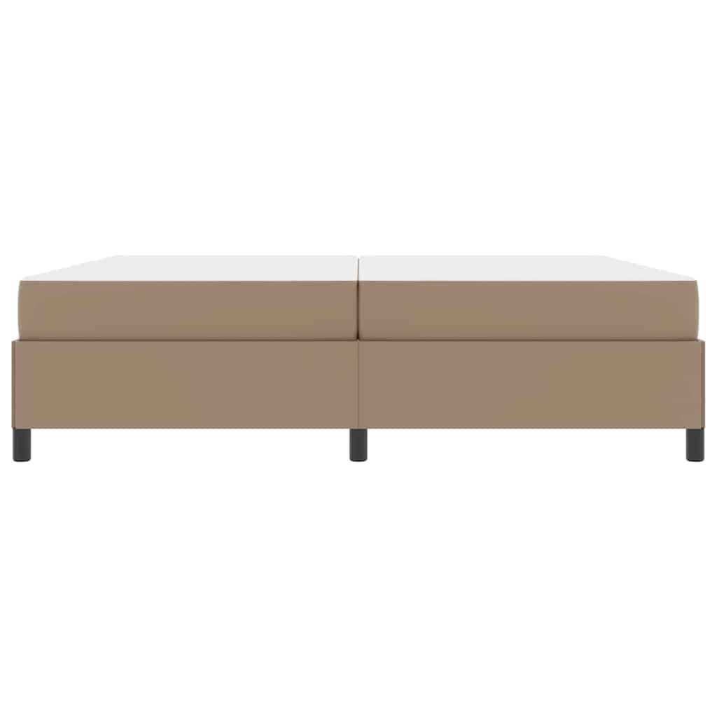Sengestel med madras Cappuccino 200 x 200 cm Stof