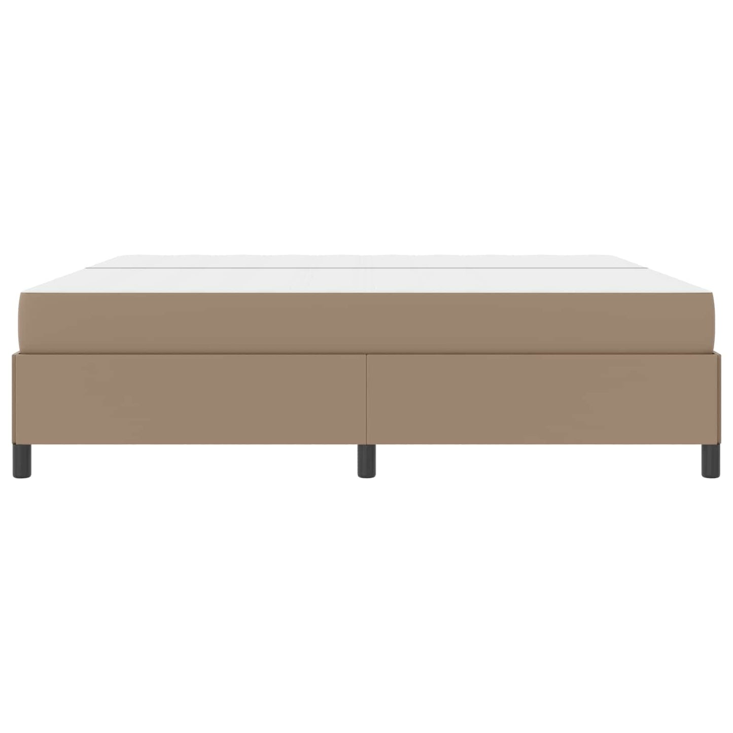 Sengestel med madras Cappuccino 200 x 200 cm Stof