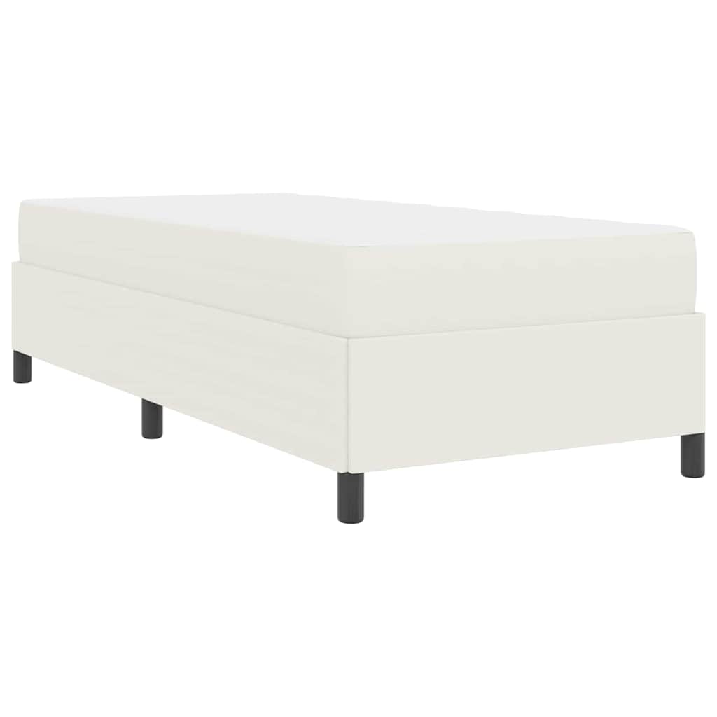 Sengestel med madras Creme 100 x 200 cm Stof