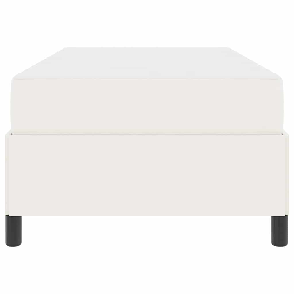 Sengestel med madras Creme 100 x 200 cm Stof