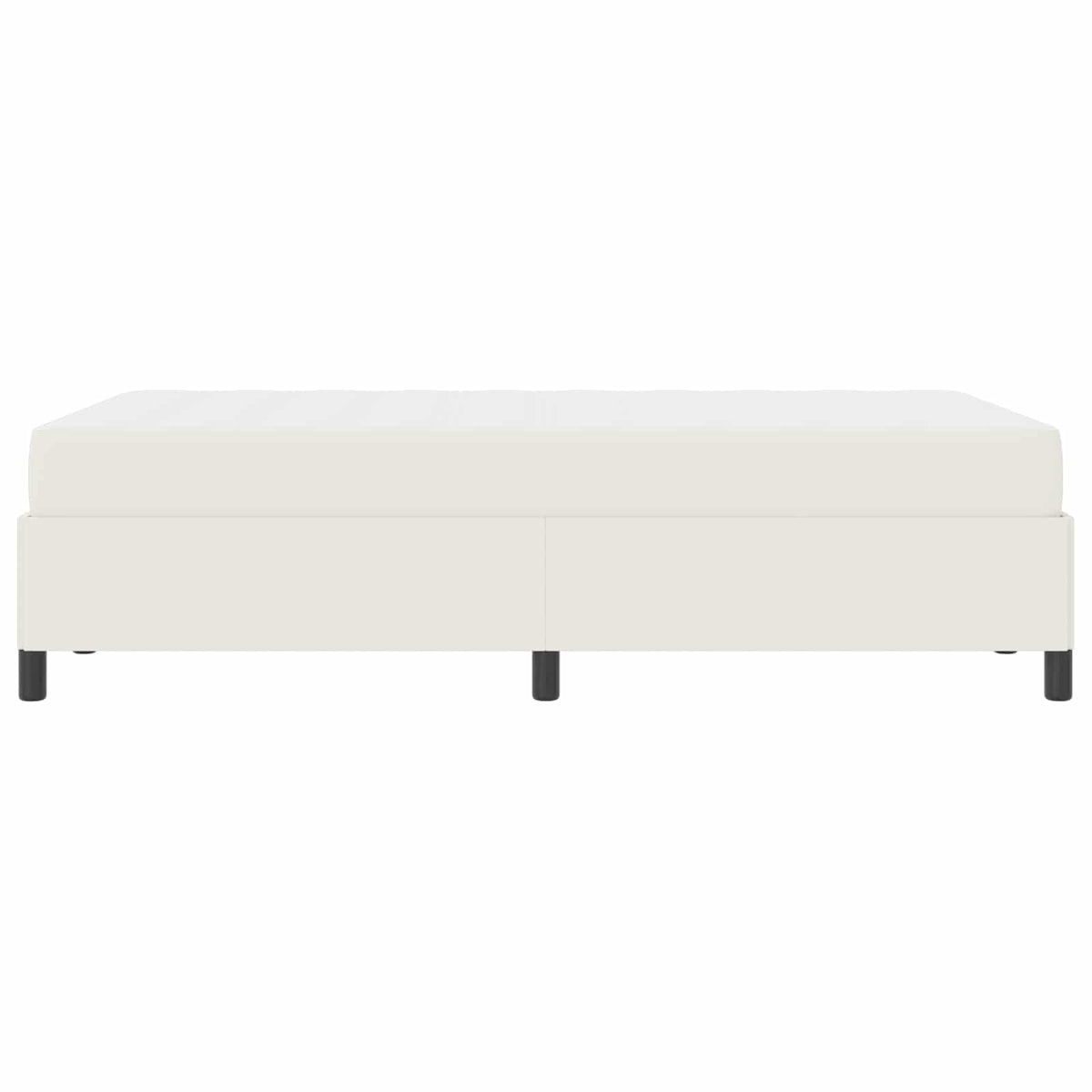 Sengestel med madras Creme 120 x 200 cm Stof