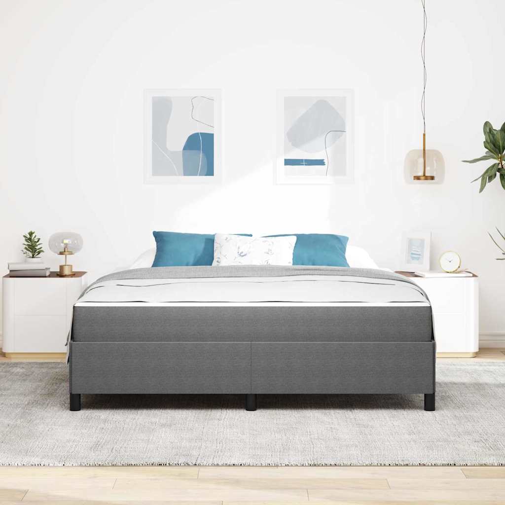 Sengestel med madras Lysegrå 180 x 200 cm Stof