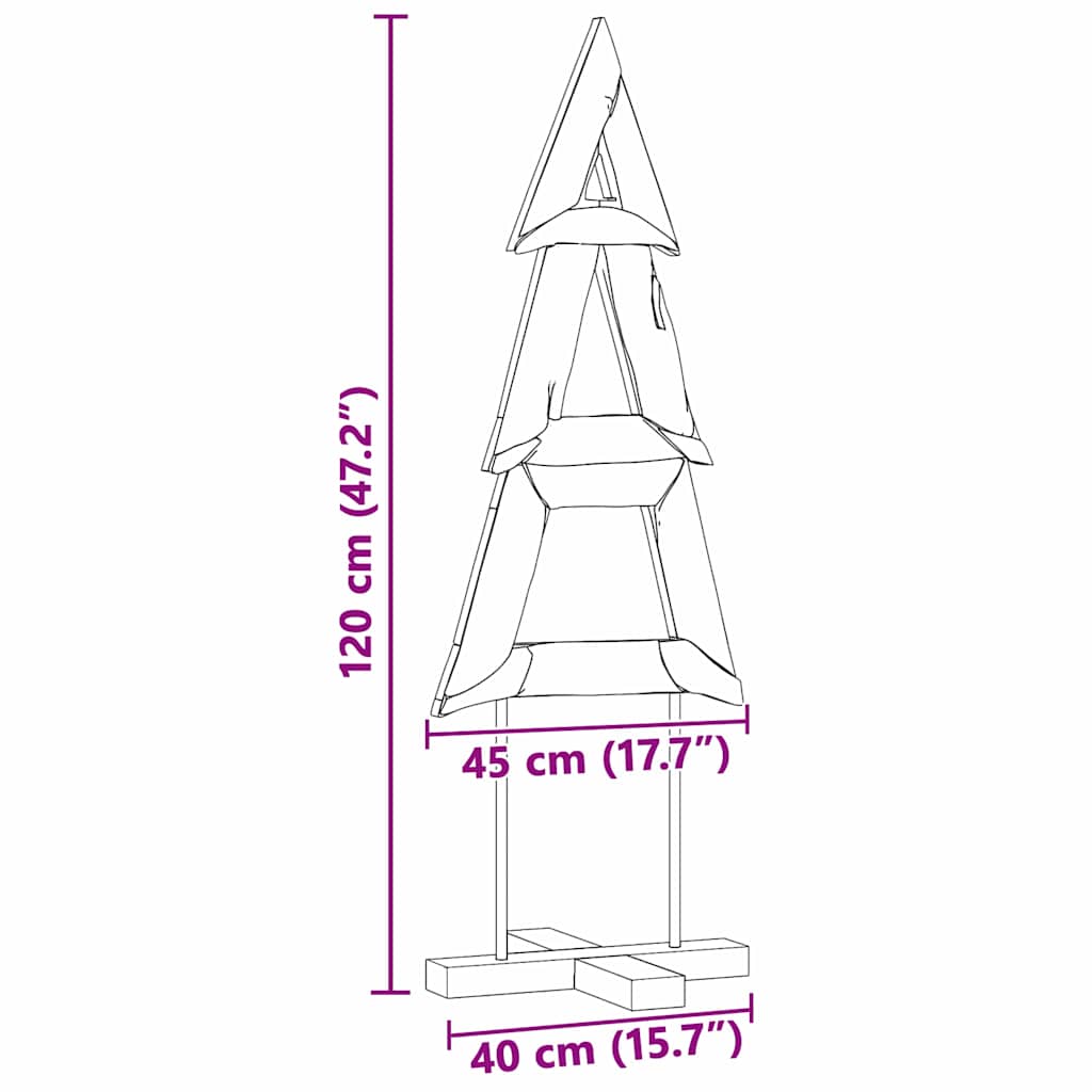 Juletræ Brun 120 cm Massivt teaktræ