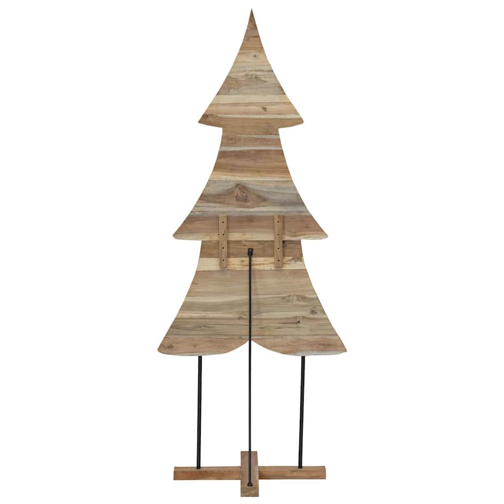 Juletræ med stativ Brun 181,5 cm Massivt teaktræ