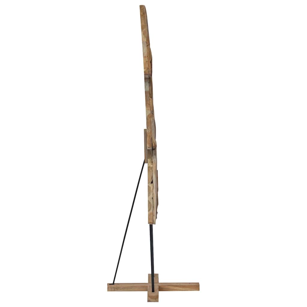 Juletræ med stativ Brun 181,5 cm Massivt teaktræ