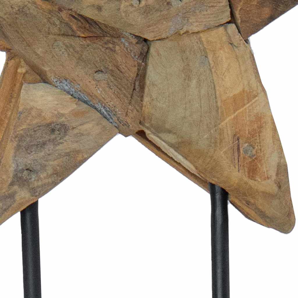 Jule Stjernen LED'er Brun 31 x 15 x 46 cm Massiv Teaktræ