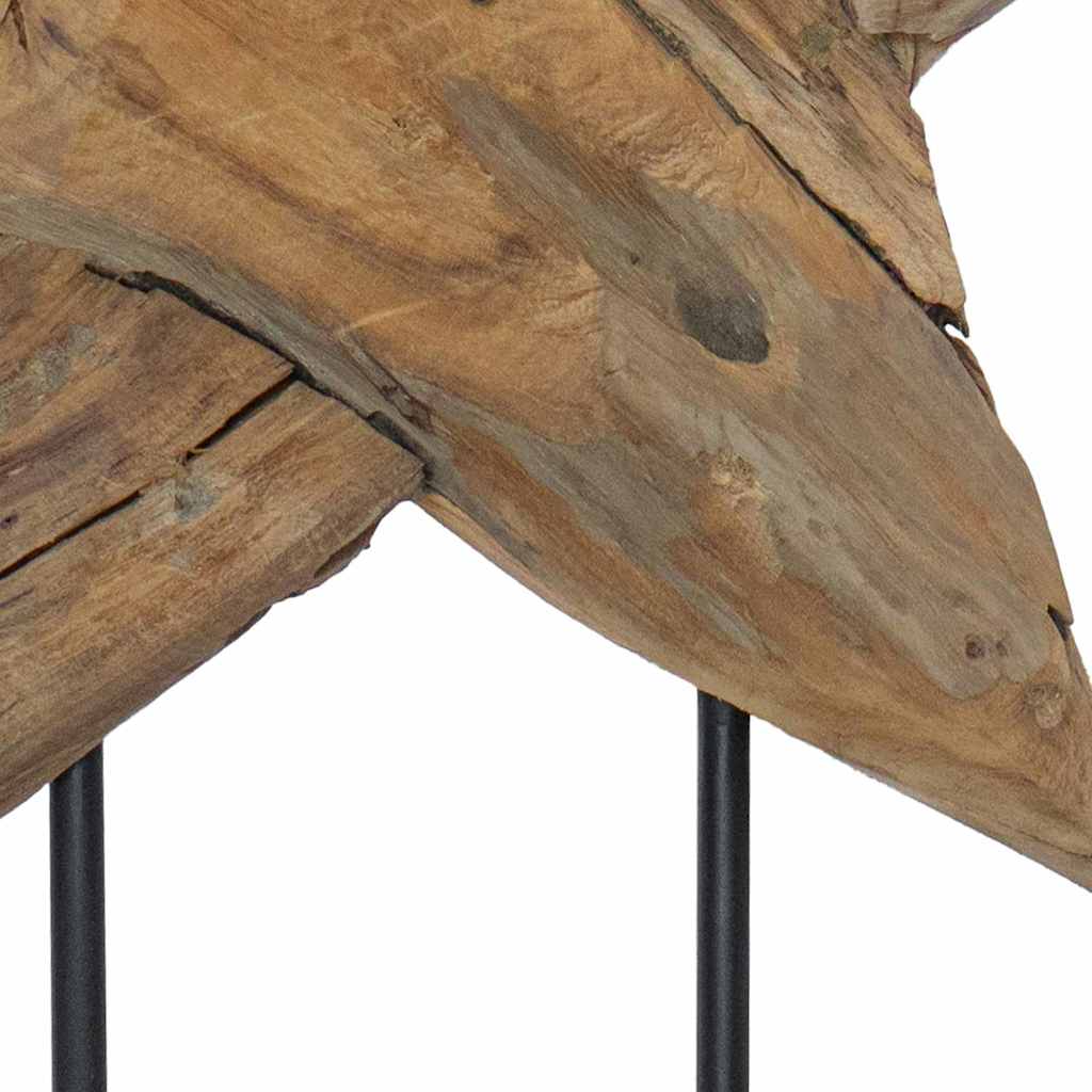Jule Stjernen LED'er Brun 43,5 x 13,5 x 59 cm Massiv Teaktræ
