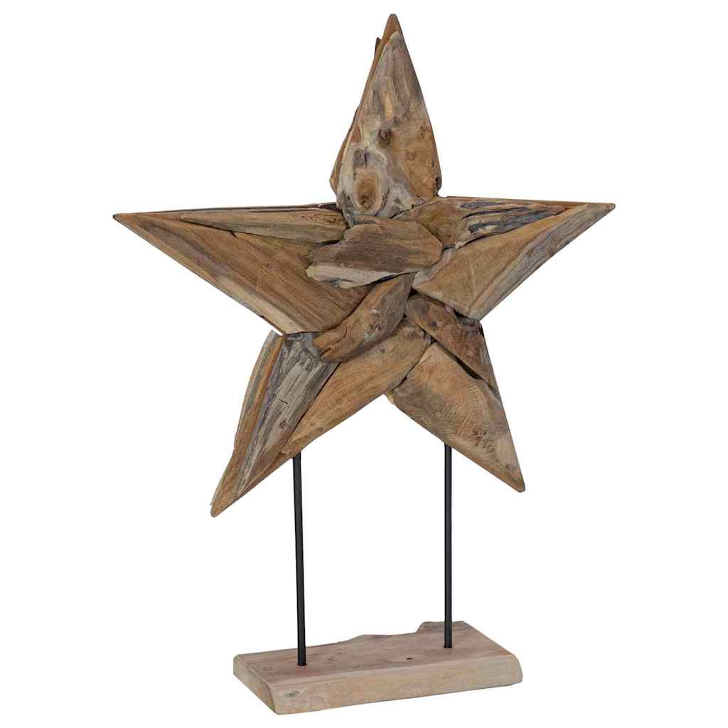 Jule Stjernen LED'er Brun 59,5 x 18 x 74 cm Massiv Teaktræ