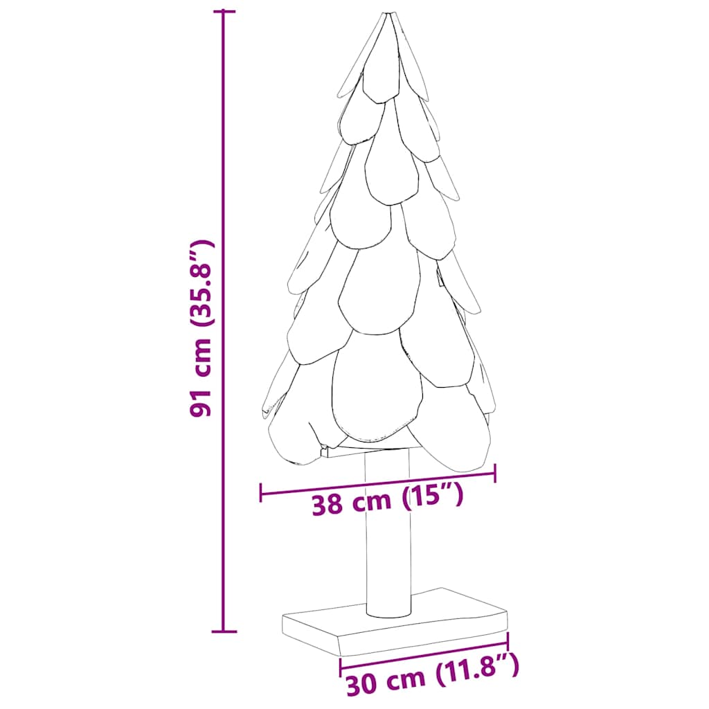 Juletræ Brun 91 cm Massivt teaktræ