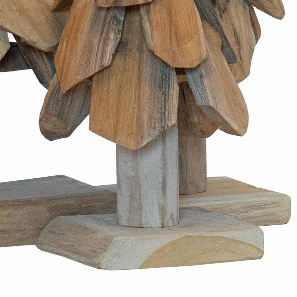 Juletræ 3 stk. Brun 40 cm Massivt teaktræ