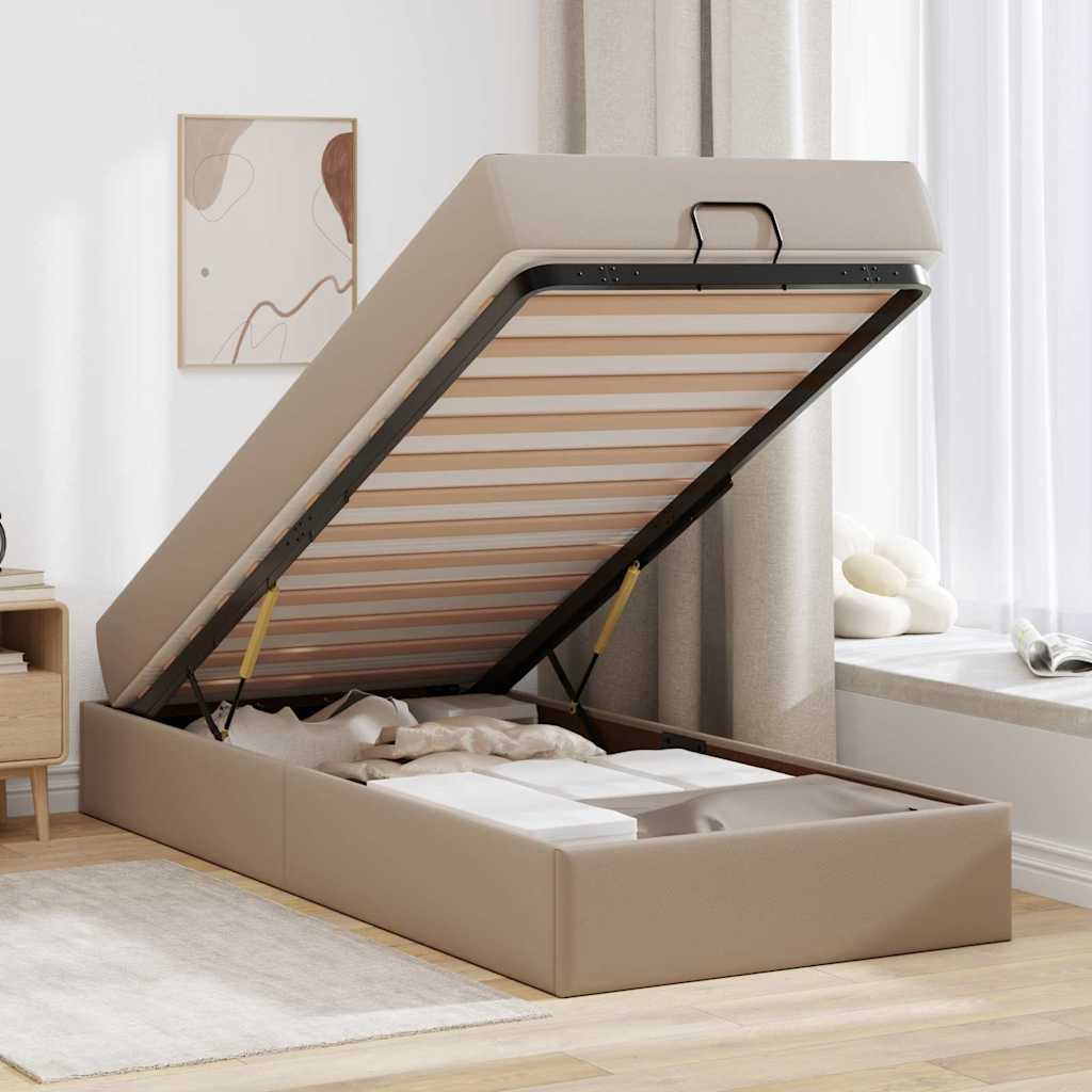 Sengeramme med madras Andet 2 stk. Gyldenbrun PVC