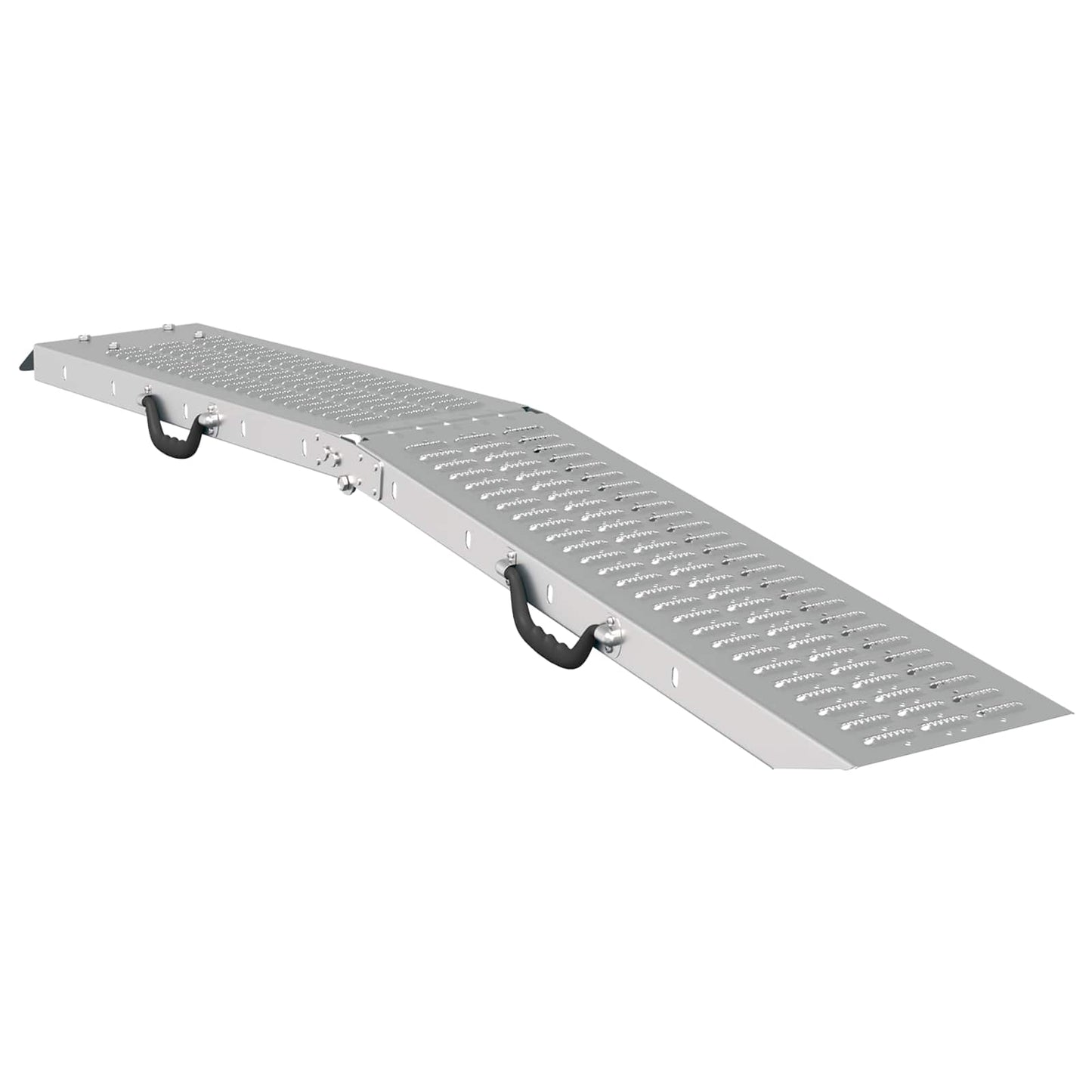 Foldbar rampe 200kg pr. rampe 2 stk. Sølv 200 kg per stk