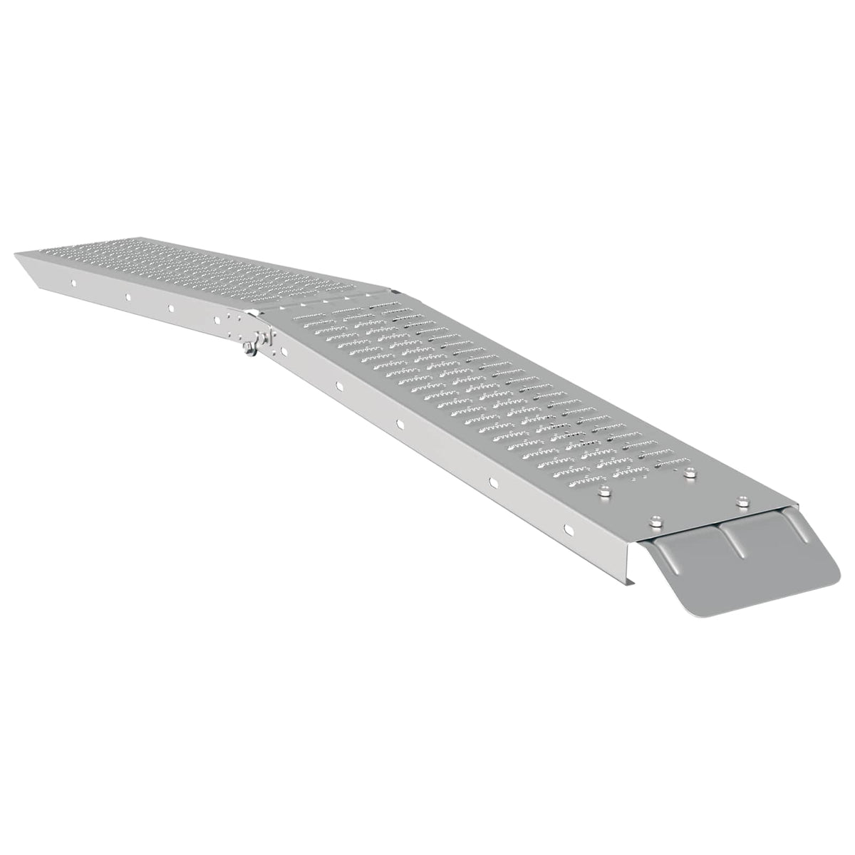 Foldbar rampe 200kg pr. rampe 2 stk. Sølv 200 kg per stk