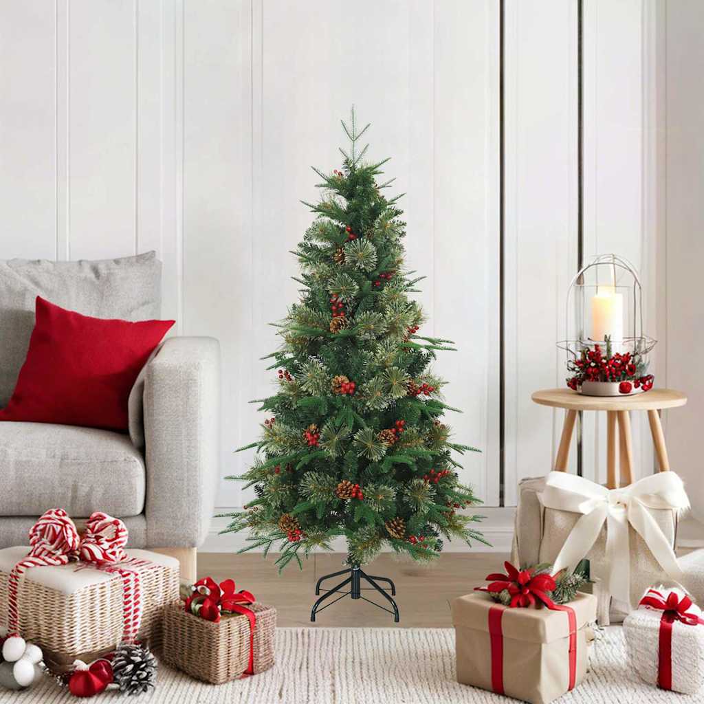Kunstigt Hinged Juletræ Grøn 120 cm PVC, PE og Stål