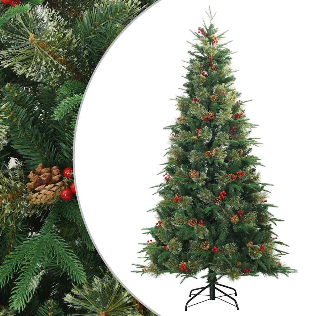 Kunstigt Hinged Juletræ Grøn 240 cm PVC, PE og Stål