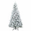 Kunstigt bøjelig juletræ snefløjtet Hvid 240 cm PVC, PE og Stål