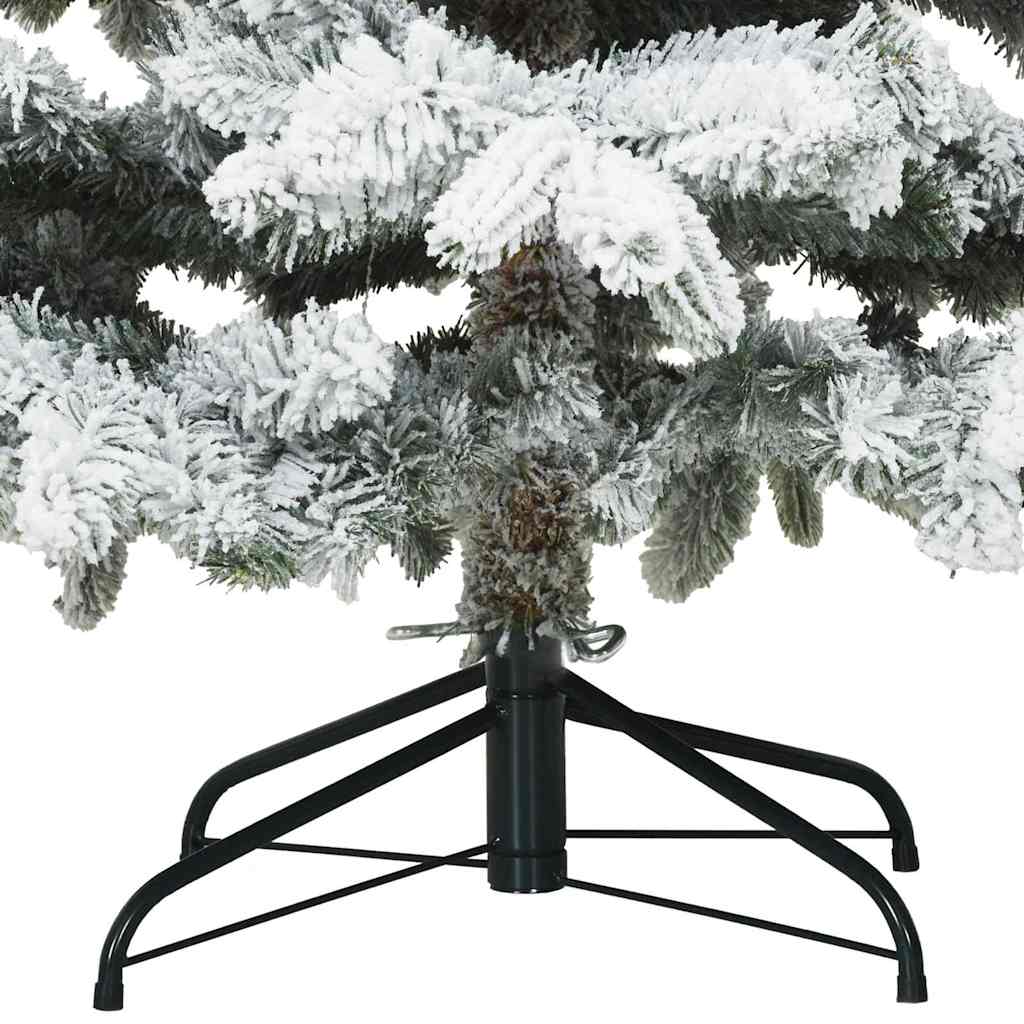 Kunstigt bøjelig juletræ snefløjtet Hvid 180 cm PVC, PE og stål