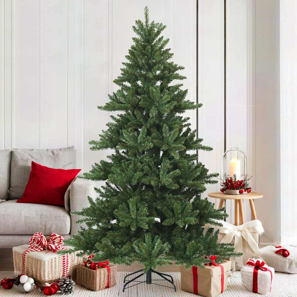 Kunstigt Hinged Juletræ Grøn 180 cm PVC, stål