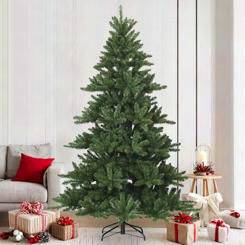 Kunstigt Hinged Juletræ Grøn 210 cm PVC, stål
