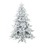 Kunstigt bøjelig juletræ snefløjtet Hvid 210 cm PVC, stål