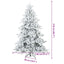 Kunstigt bøjelig juletræ snefløjtet Hvid 210 cm PVC, stål