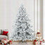 Kunstigt bøjelig juletræ snefløjtet Hvid 240 cm PVC, stål