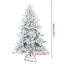 Kunstigt bøjelig juletræ snefløjtet Hvid 240 cm PVC, stål