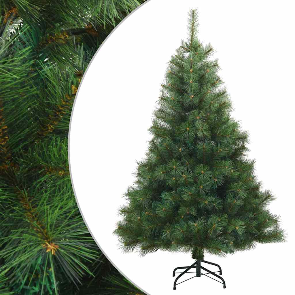 Kunstigt Hinged Juletræ Grøn 120 cm PVC, stål