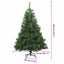 Kunstigt Hinged Juletræ Grøn 120 cm PVC, stål