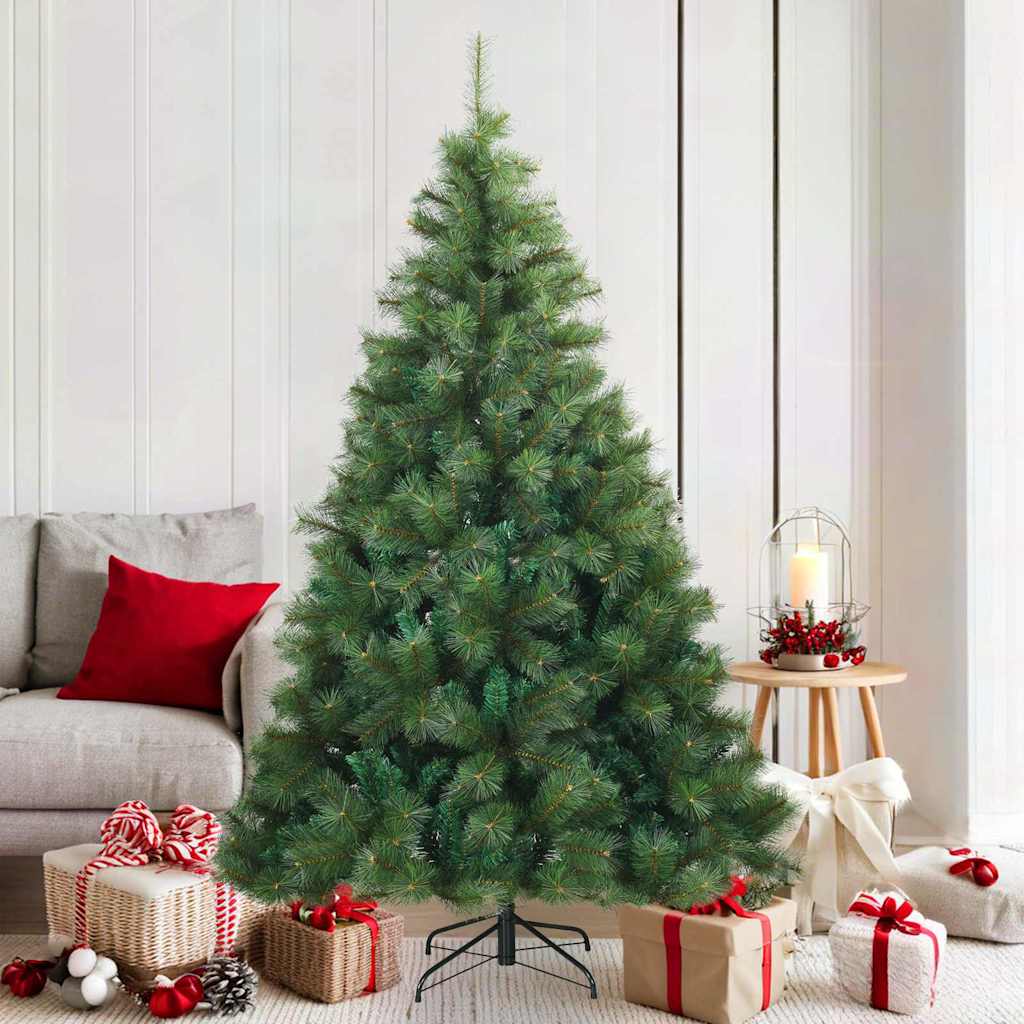 Kunstigt Hinged Juletræ Grøn 180 cm PVC, stål