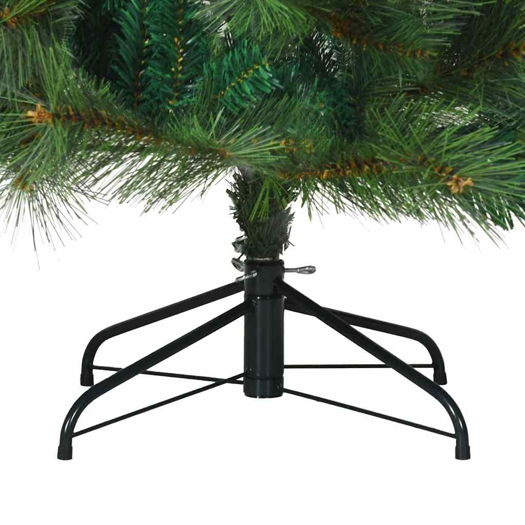 Kunstigt Hinged Juletræ Grøn 210 cm PVC, stål