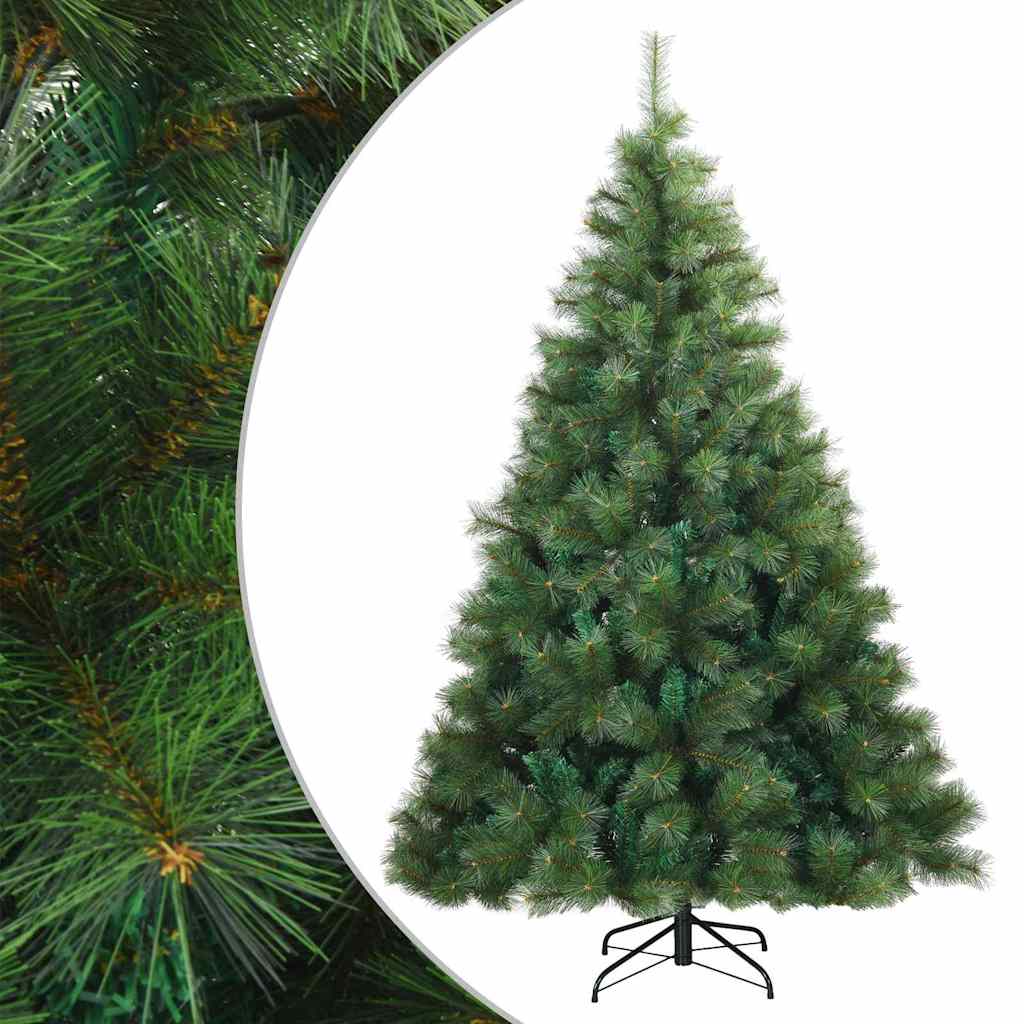Kunstigt Hinged Juletræ Grøn 210 cm PVC, stål