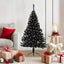 Kunstig Forbelyst Juletræ med 150 LED'er Sort 120 cm PVC