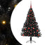 Kunstig Forbelyst Juletræ med 150 LED'er Sort 120 cm PVC
