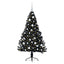Kunstig Forbelyst Juletræ med 150 LED'er Sort 120 cm PVC