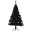 Kunstig Forbelyst Juletræ med 150 LED'er Sort 150 cm PVC