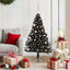Kunstig Forbelyst Juletræ med 150 LED'er Sort 150 cm PVC