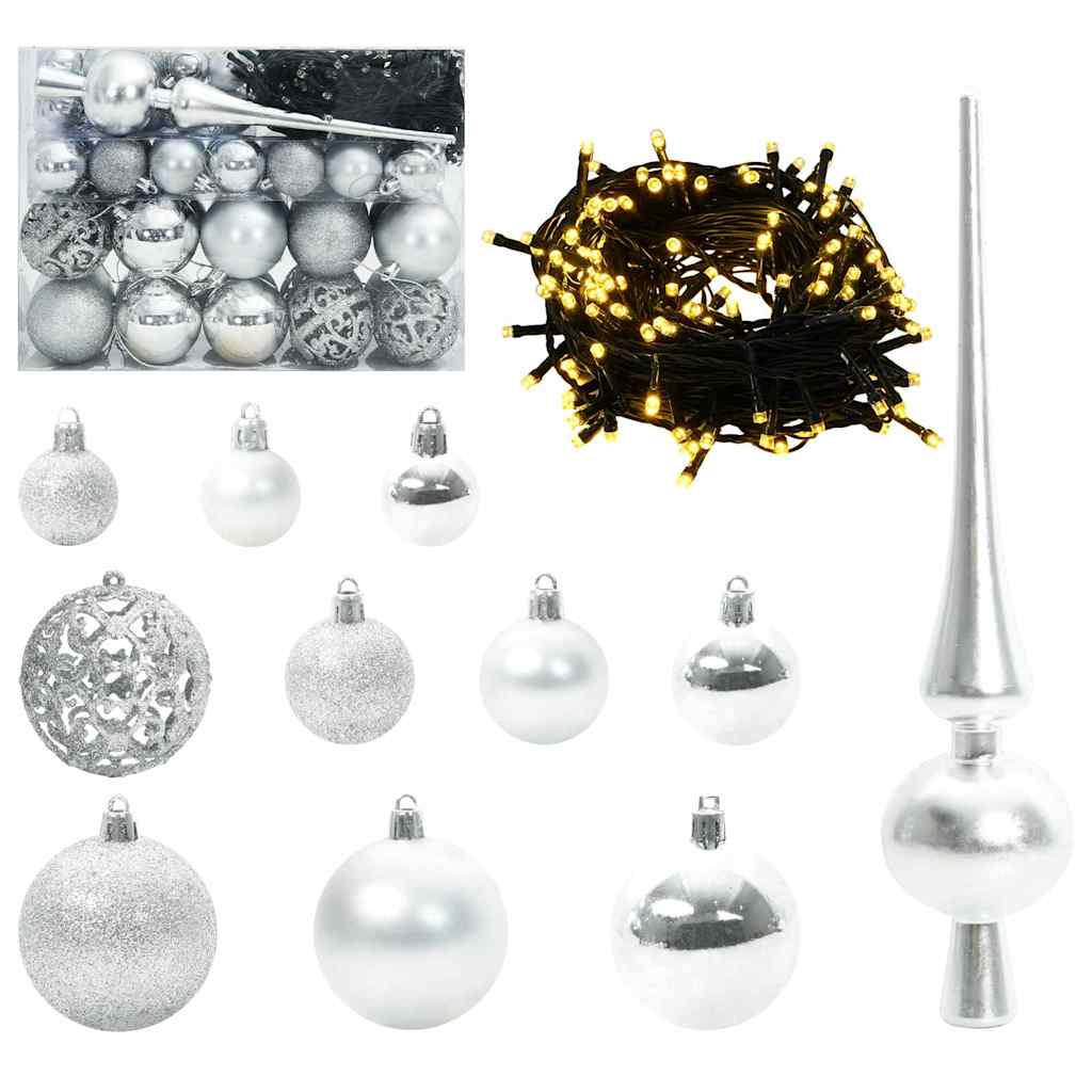Kunstig Forbelyst Juletræ med 150 LED'er Sort 150 cm PVC