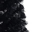 Kunstig Forbelyst Juletræ med 150 LED'er Sort 150 cm PVC