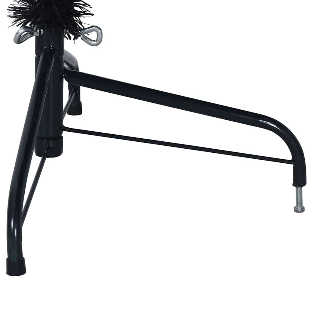 Kunstig Forbelyst Juletræ med 300 LED'er Sort 180 cm PVC