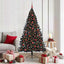 Kunstig Forbelyst Juletræ med 300 LED'er Sort 180 cm PVC