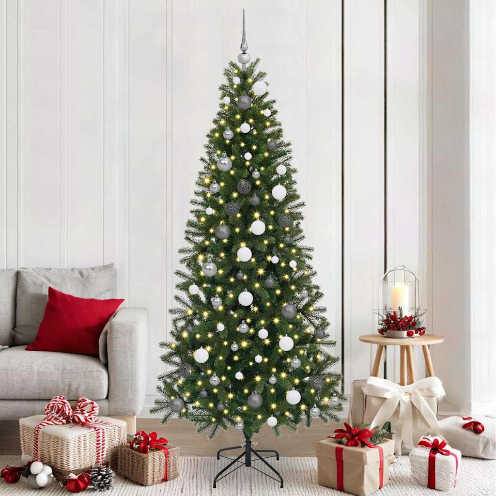 Kunstigt juletræ Grøn 210 cm PE og PVC