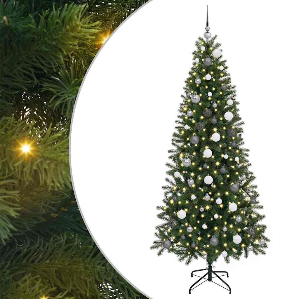 Kunstigt juletræ Grøn 210 cm PE og PVC