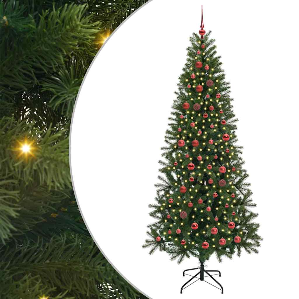 Kunstigt juletræ Grøn 210 cm PE og PVC