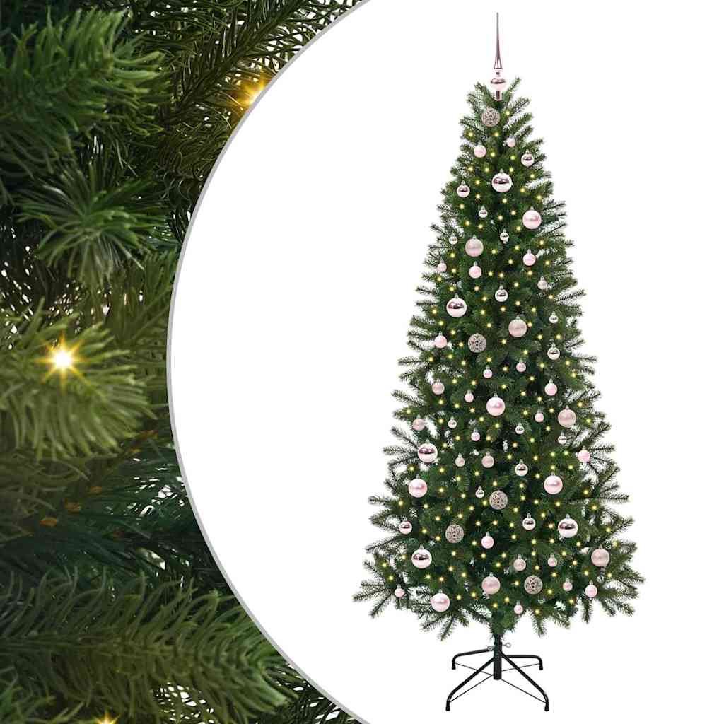 Kunstigt juletræ Grøn 210 cm PE og PVC
